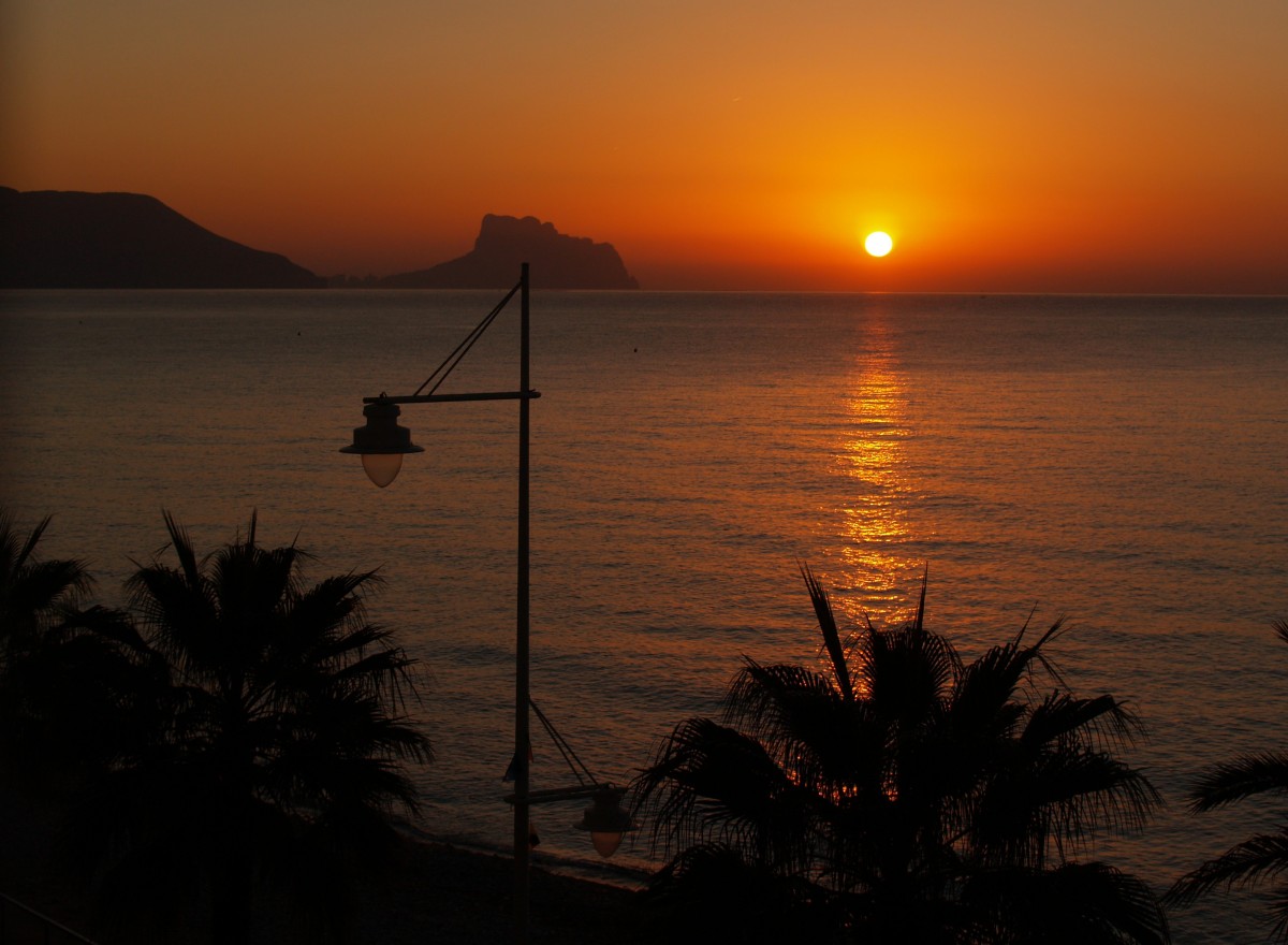 sunset from Alicante beach