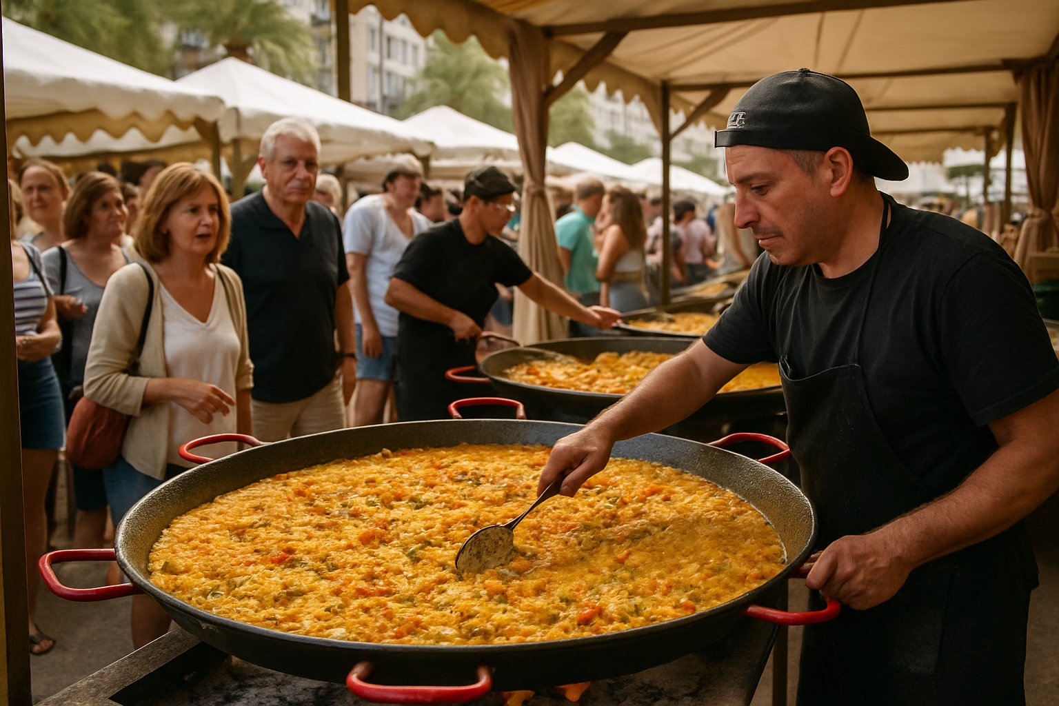Spanish rice paella food fair